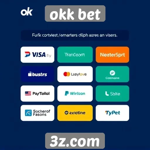 Opcões de pagamento disponíveis no okk bet